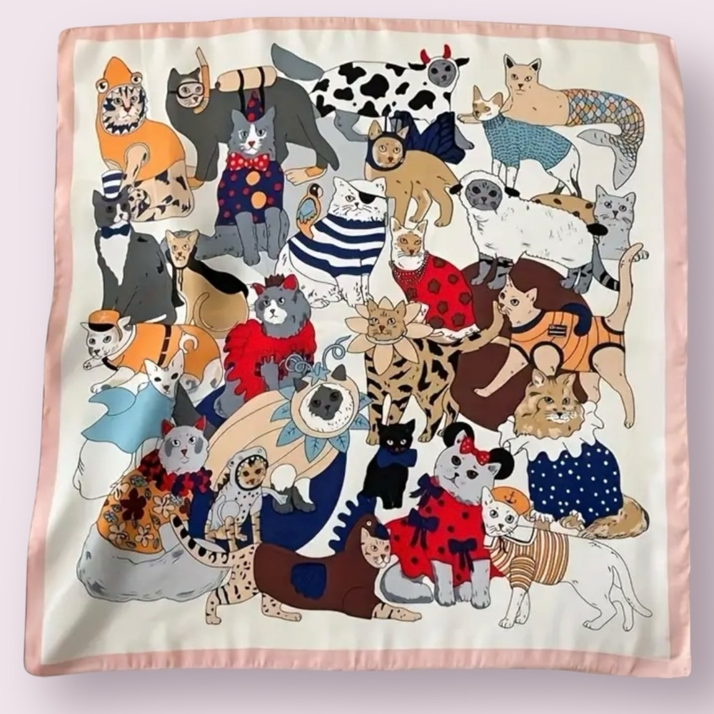 Sale! New! Cat White & Pink Neck Wrap Scarf Accessory